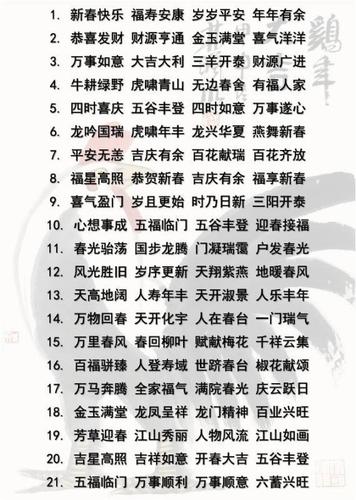 新年从一到十的祝福成语,新年祝福成语大全-幻城云笔记