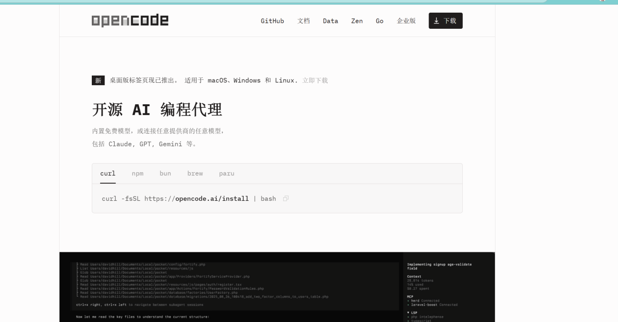 Opencode还能这么玩？别再用Opencode的默认模型了，这才是正确的打开方式喵！-幻城云笔记